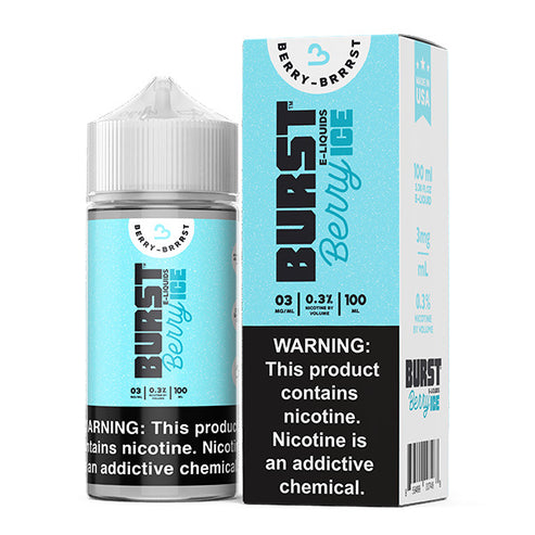 Burst Series E-Liquid | 100mL | 3mg | Freebase | Berry Ice with packaging