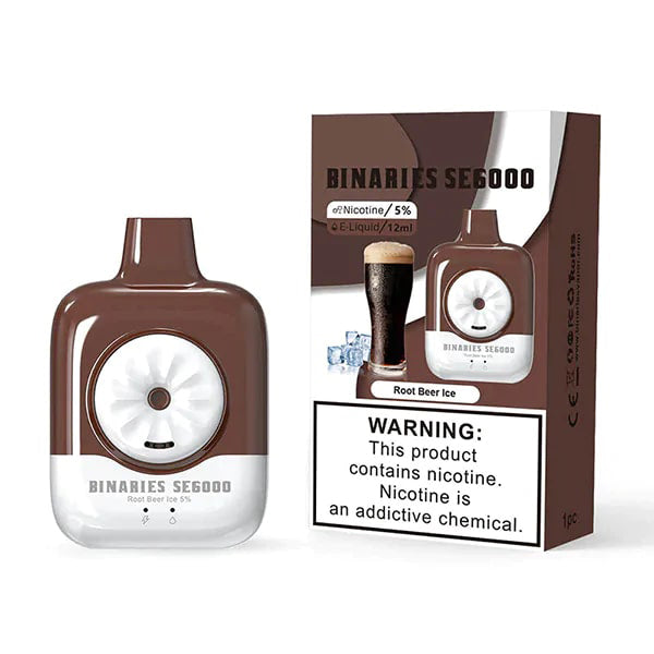 HorizonTech Binaries Cabin Disposable SE | 6000 Puffs | 12mL | 50mg | MOQ 10 | Root Beer Ice with Packaging