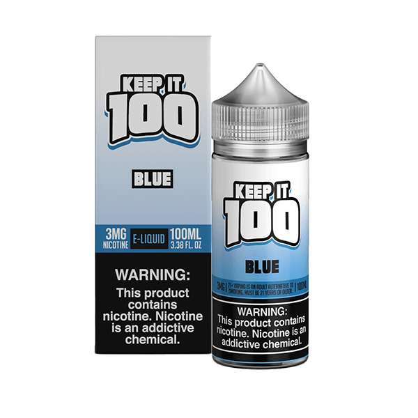 Keep It 100 TFN Series E-Liquid 0mg | 100mL (Freebase) | Blue with Packaging