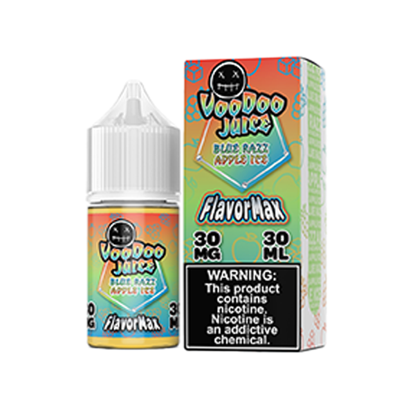 Voodoo Juice FlavorMax Salt Series E-Liquid | 30mL | 30mg | Blue Razz Apple Ice with packaging
