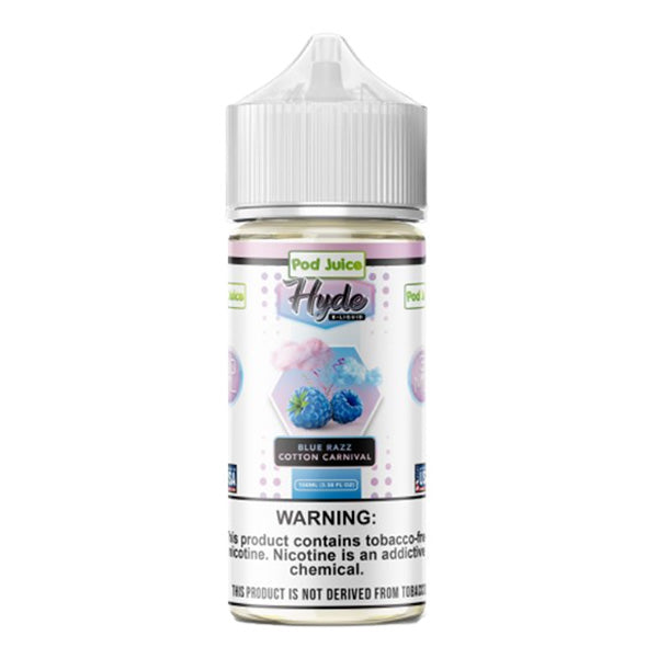 Pod Juice TFN Hyde Series E-Liquid | 100mL | (Freebase) | Blue Razz Cotton Candy Carnival