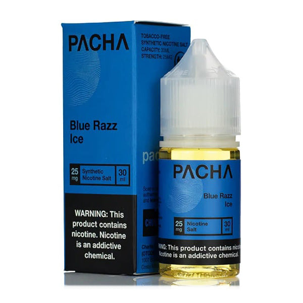 Pachamama TFN Salt Series E-Liquid | 30mL | (Salt Nic) | Blue Razz Ice with packaging