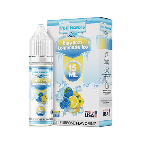Pod Flavors Multi-Purpose Flavoring 15mL | Blue Razz Lemonade Ice with Packaging