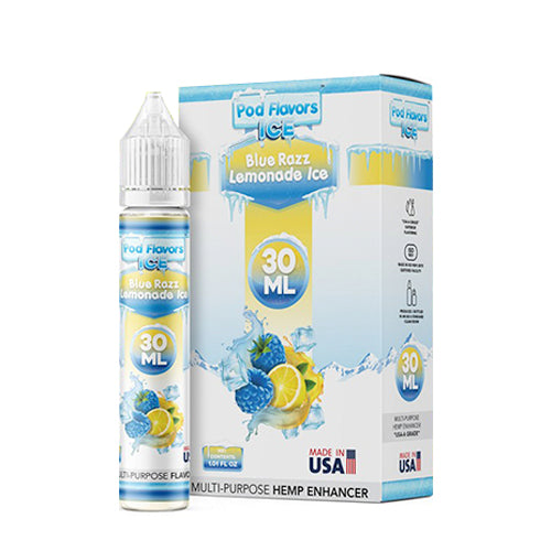 Pod Flavors Multi-Purpose Flavoring 30mL | Bluerazz Lemonade Ice with Packaging