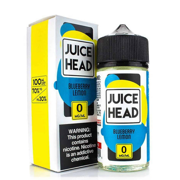Juice Head Series E-Liquid | 100mL | 0mg | (Freebase) | Blueberry Lemon with Packaging