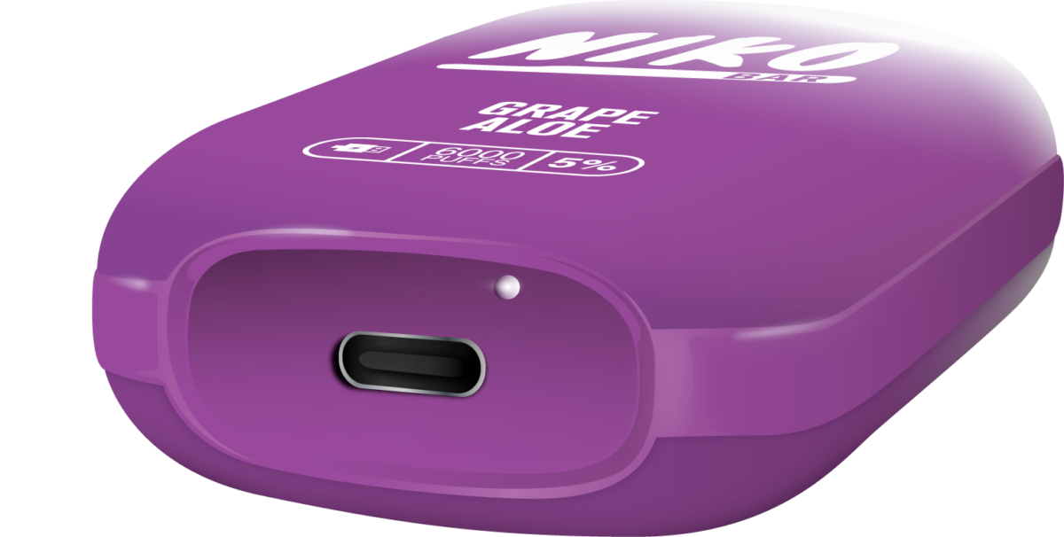 Niko Bar Disposable | 7000 Puffs | 15mL  | 50mg | MOQ 10pc | Grape Aloe