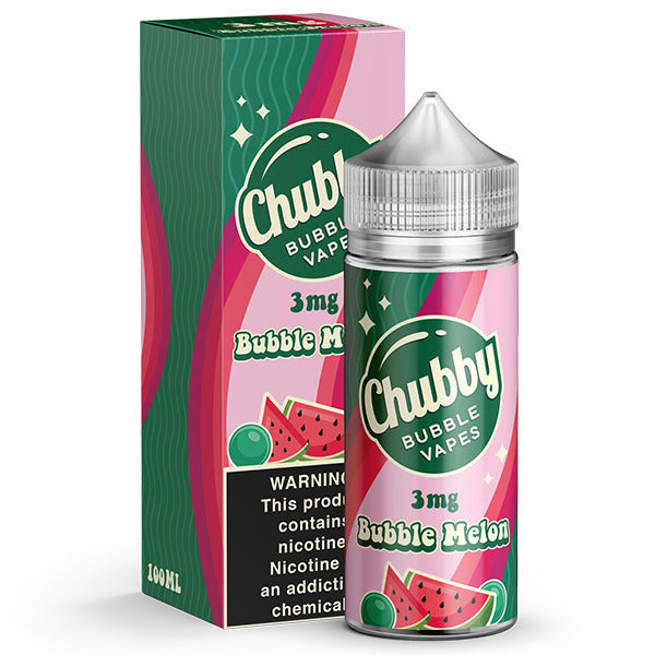 Chubby Bubble Vapes Series E-Liquid | 100mL | Bubble Melon with packaging