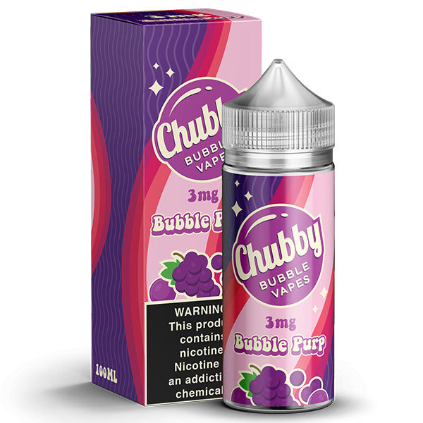 Chubby Bubble Vapes Series E-Liquid | 100mL | Bubble Purp with packaging