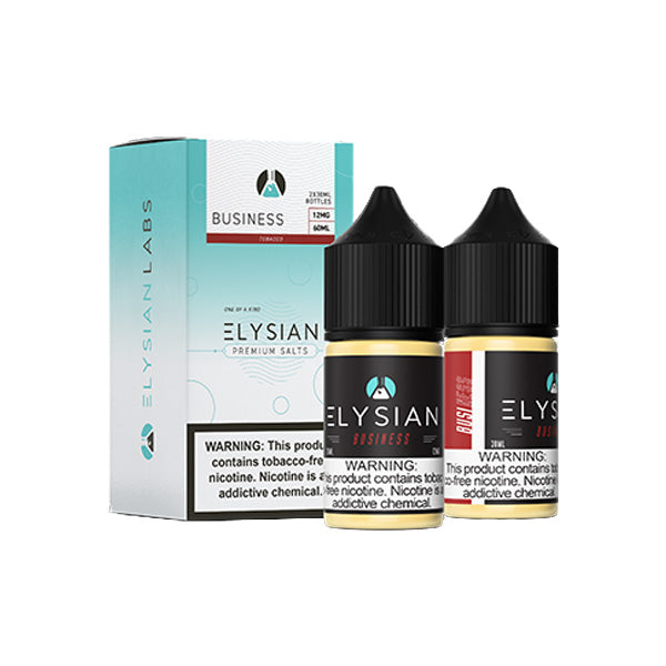Elysian Salt Series E-Liquid | x2-30mL | (Salt Nic) | 12mg | Business with packaging