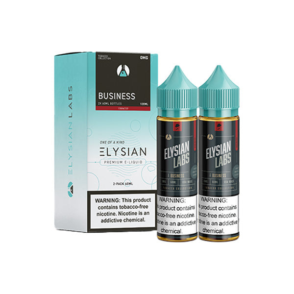 Elysian Series E-Liquid | 120mL | (Freebase) | 0mg | Business with packaging