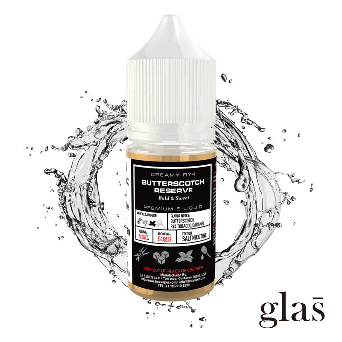 GLAS BSX TFN Salt Series E-Liquid | 50mg | 30mL | (Salt Nic) | Butterscotch Reserve