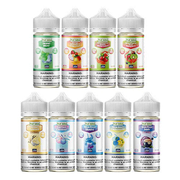 Pod Juice Series E-Liquid | 100mL | Freebase | Group Photo