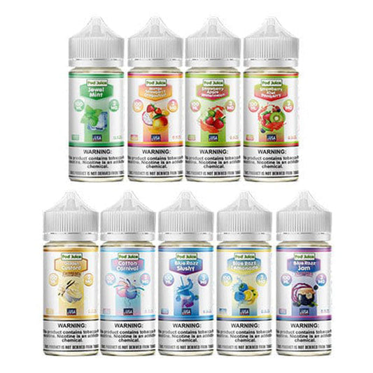 Pod Juice Series E-Liquid | 100mL | 3mg | Freebase | Group Photo