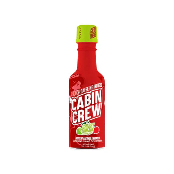 Cabin Crew (DSPLY 12pc)(Alcohol Enhancer)(50mL) – Red Eye Caffeine Infused – Cherry Limeade (SAS)