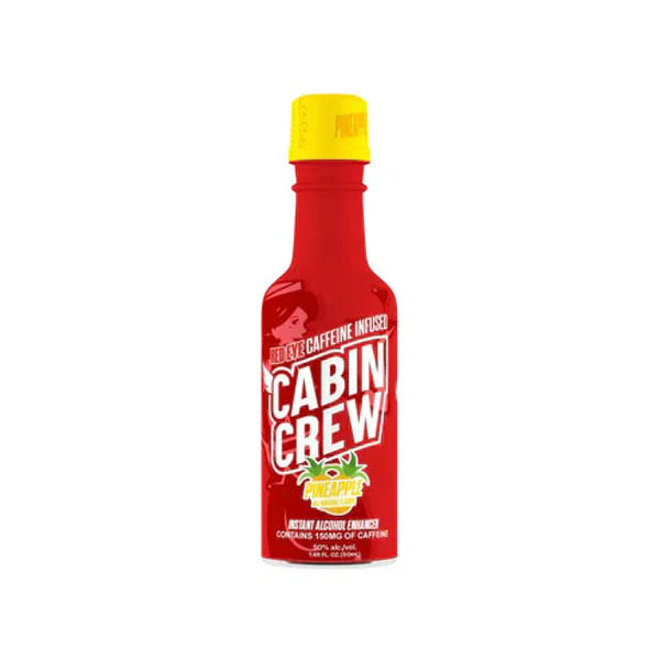 Cabin Crew (DSPLY 12pc)(Alcohol Enhancer)(50mL) – Red Eye Caffeine Infused – Pineapple (SAS)
