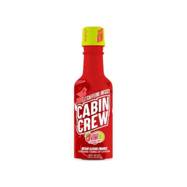 Cabin Crew (DSPLY 12pc)(Alcohol Enhancer)(50mL) – Red Eye Caffeine Infused – Strawberry Kiwi (SAS)