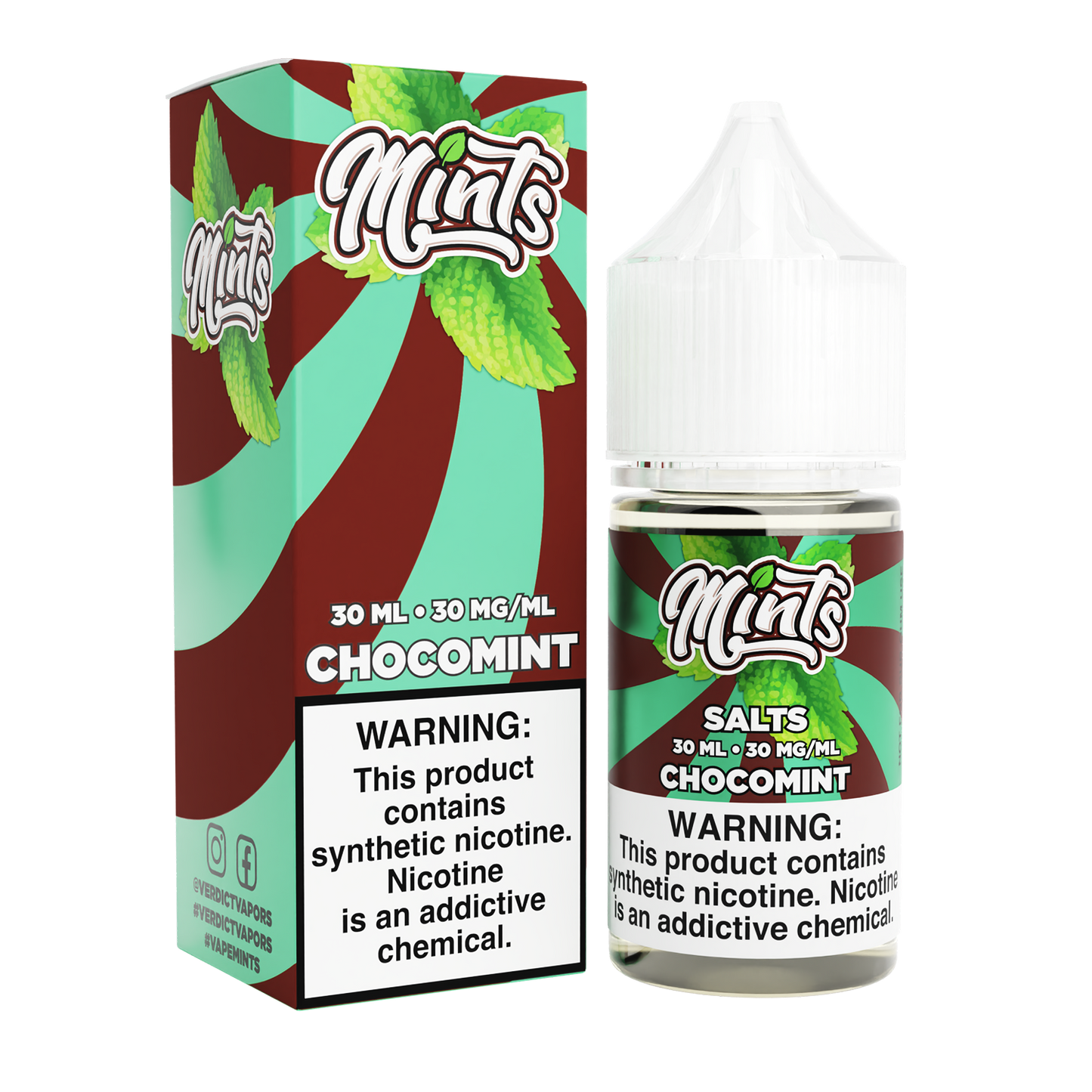 Mints Salt Series E-Liquid 30mL | Chocomint with packaging