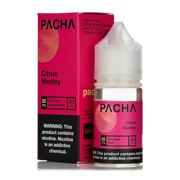 Pachamama TFN Salt Series E-Liquid | 30mL | (Salt Nic) | Citrus Medley with packaging