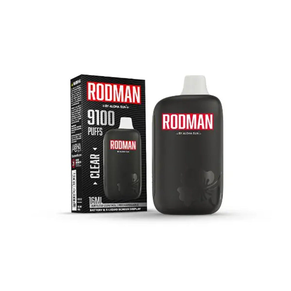 Aloha Sun Rodman Disposable | 9100 Puffs | 16mL | 50mg | MOQ 10 | Clear with Packaging