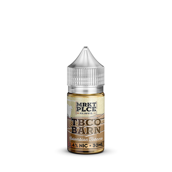 TBCO Barn by MRKT PLCE Salt Series E-Liquid | 24mg | 30mL | (Salt Nic) | Colombian Tobacco