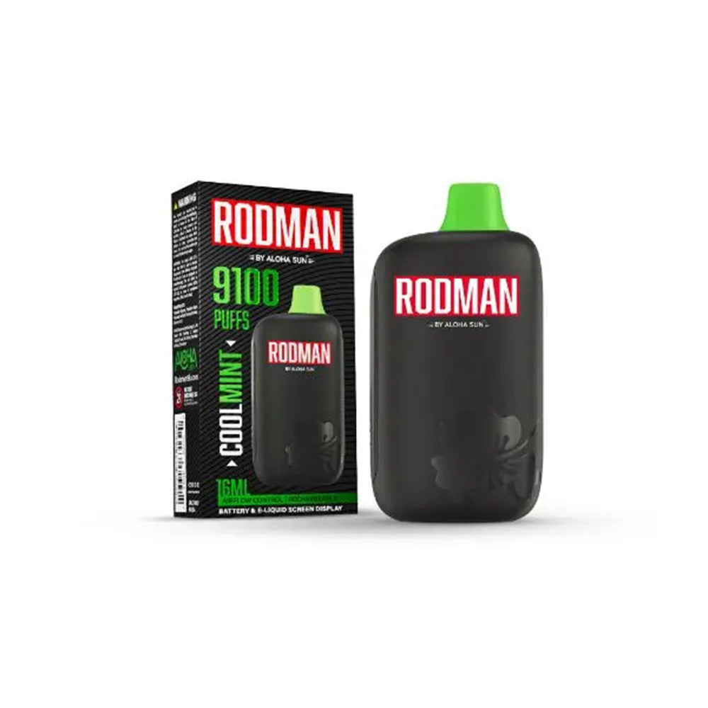 Aloha Sun Rodman Disposable | 9100 Puffs | 16mL | 50mg | MOQ 10 | Cool MInt with Packaging