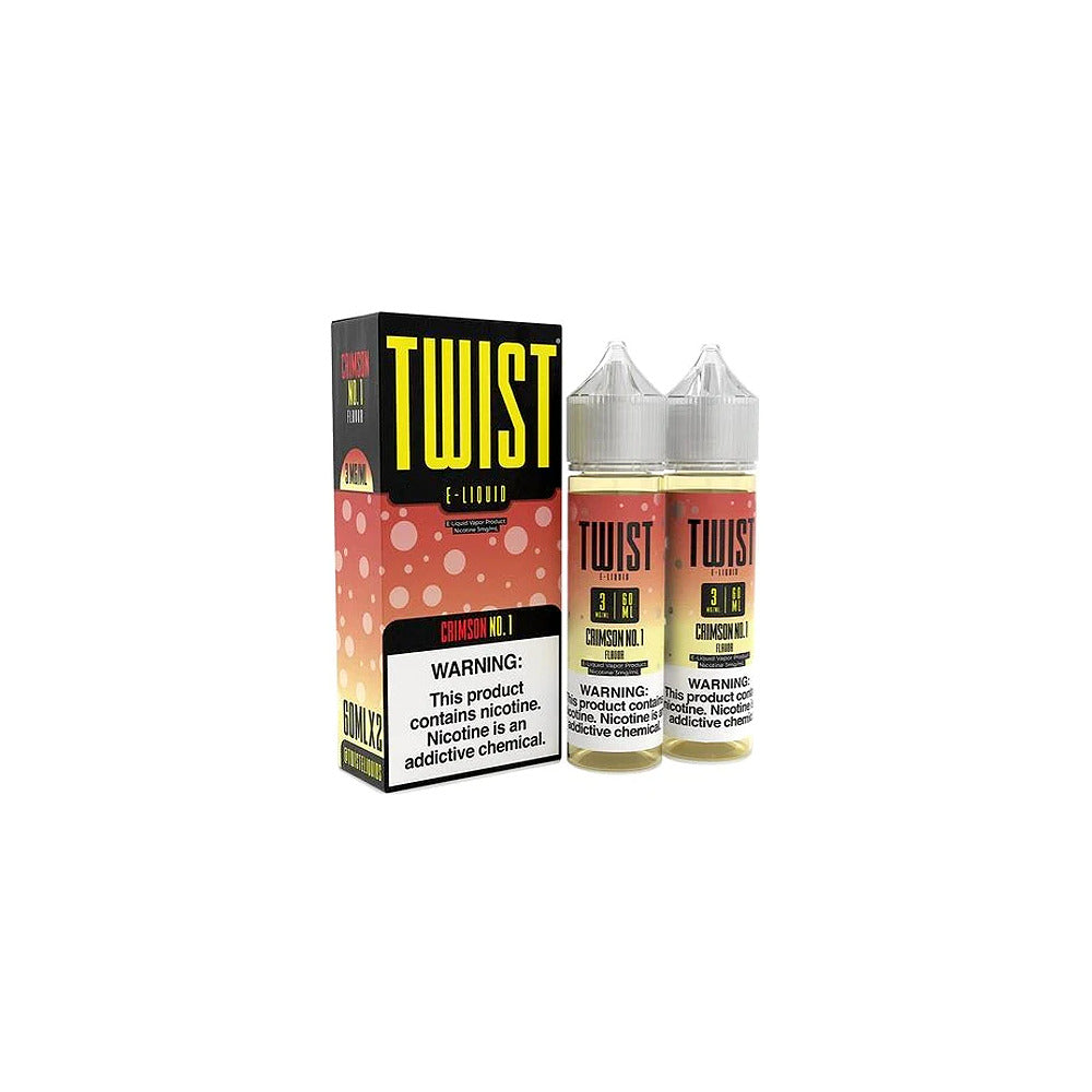 Twist Series E-Liquid 120mL Crimson No. 1 with packaging