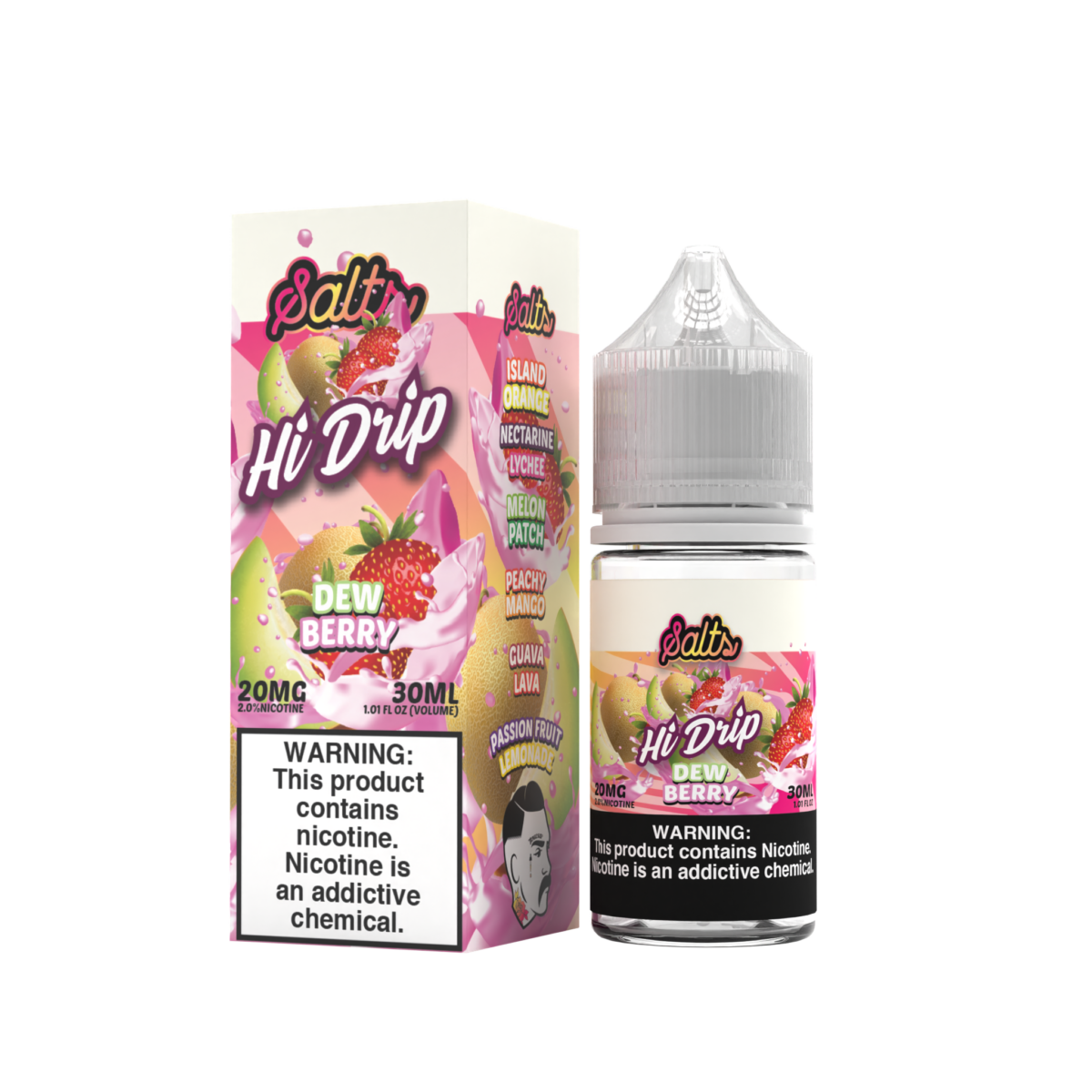 Hi-Drip Salt Series E-Liquid | 30mL | 20mg | (Salt Nic) | DewBerry with packaging