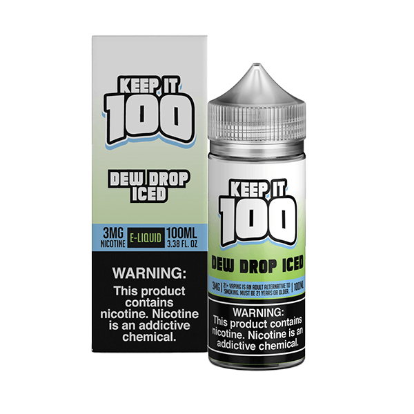 Keep It 100 TFN Series E-Liquid 0mg | 100mL (Freebase) | Dew Drop Ice with Packaging