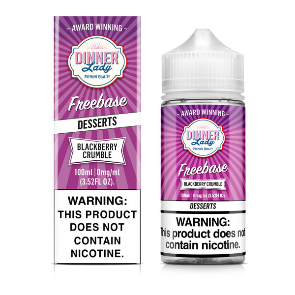 Dinner Lady TF-Nic Series E-Liquid 100mL (Freebase) | Blackberry Crumble with Packaging