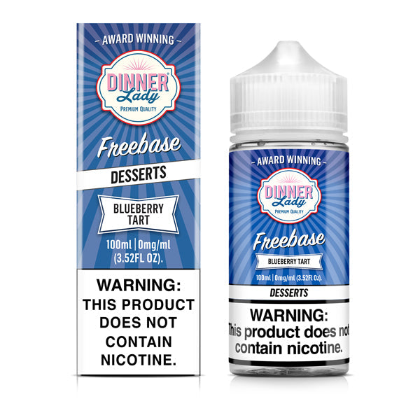 Dinner Lady TF-Nic Series E-Liquid 100mL (Freebase) | Blueberry Tart with Packaging