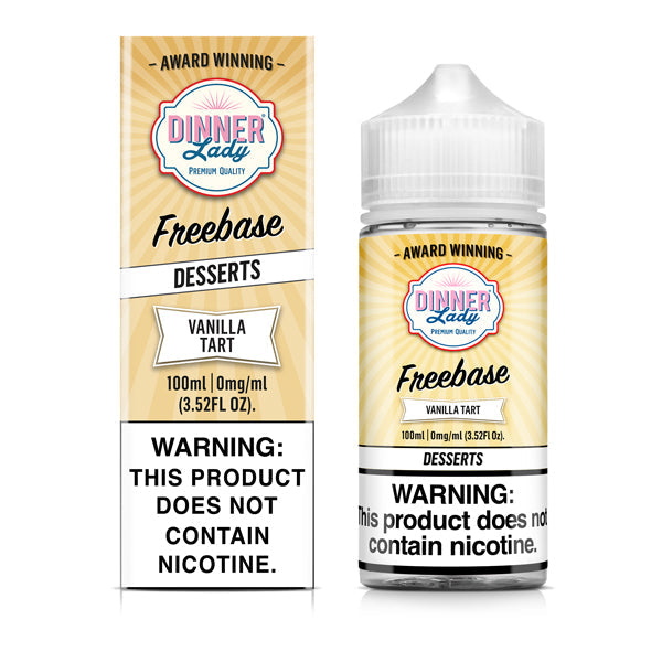 Dinner Lady TF-Nic Series E-Liquid 100mL (Freebase) | Vanilla Tart with Packaging