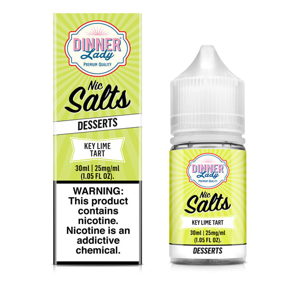 Dinner Lady SALTS E-Liquid | Key Lime Tart 30mL | 25Mg with packaging