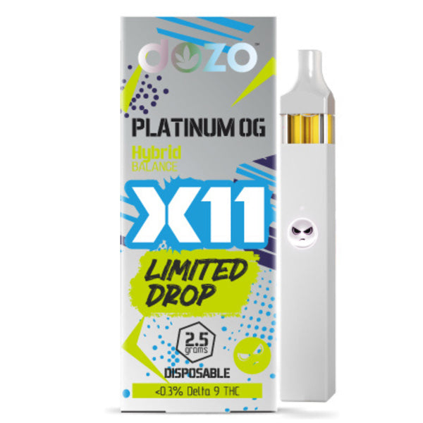 Paranoic – X11 Live Resin + Delta 11 + HHC + THCP + THCJD Disposable 2.5g | Platinum OG with Packaging