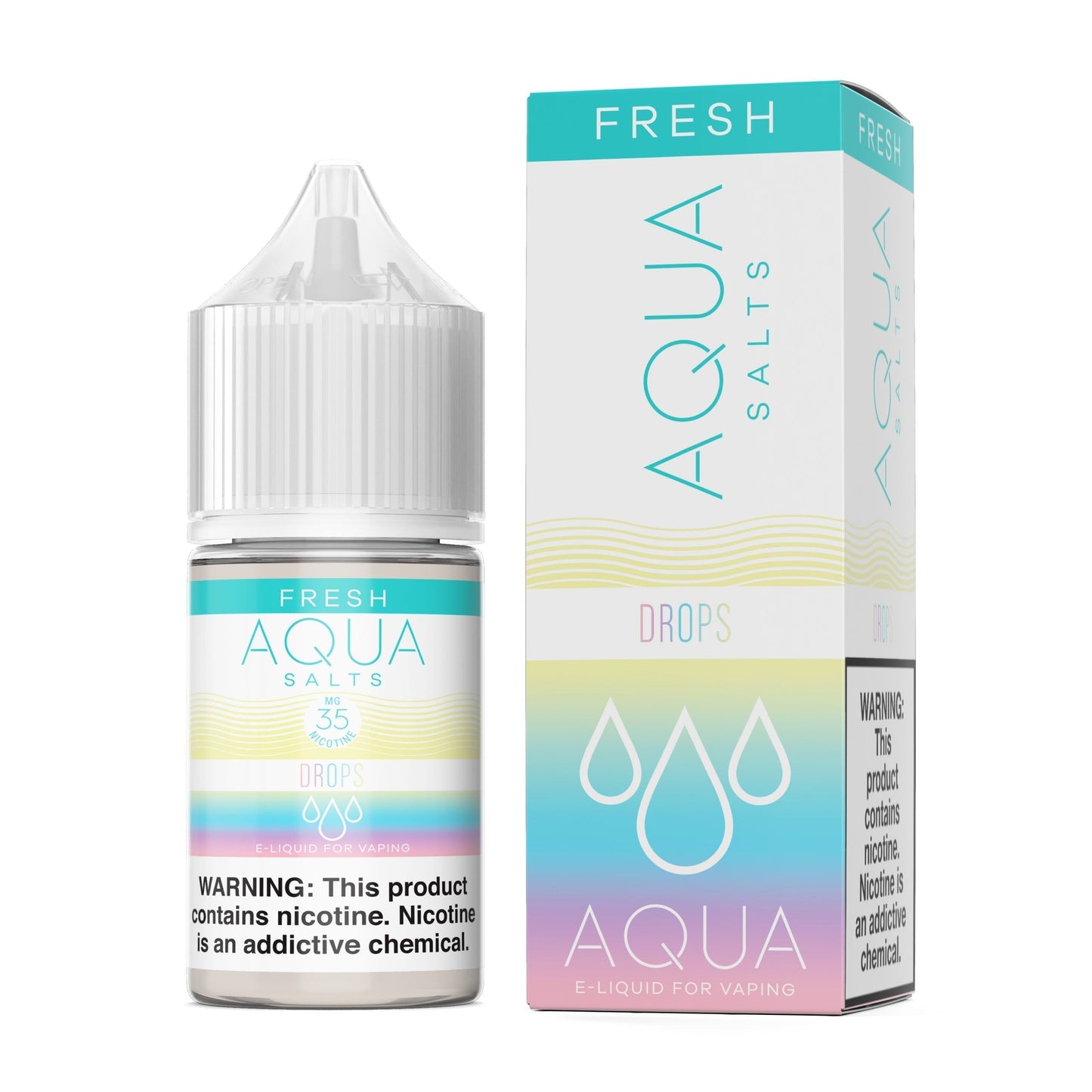 Aqua Salt Series E-Liquid | 30mL | (Salt Nic) | Drops with packaging
