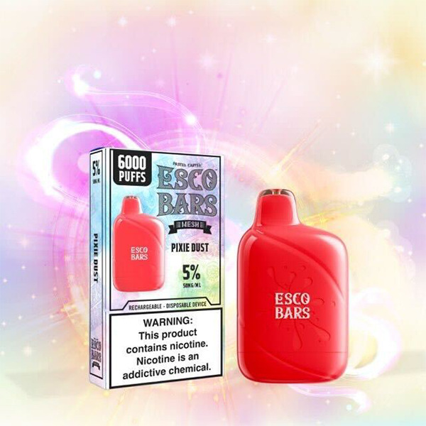Esco Bars Mesh Disposable | 6000 Puffs | 15mL | 5% | MOQ 10 | Pixie Dust with Packaging