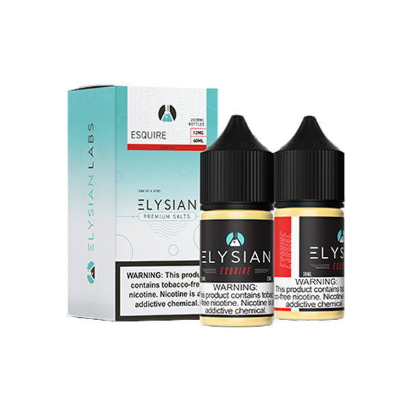 Elysian Salt Series E-Liquid | x2-30mL | (Salt Nic) | 12mg | Esquire with packaging