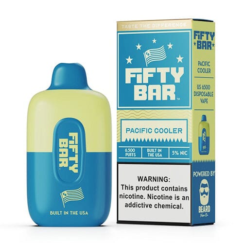 Fifty Bar Disposable | 6500 Puffs | 16mL | 50Mg | MOQ 5 | Pacific Cooler with Packaging