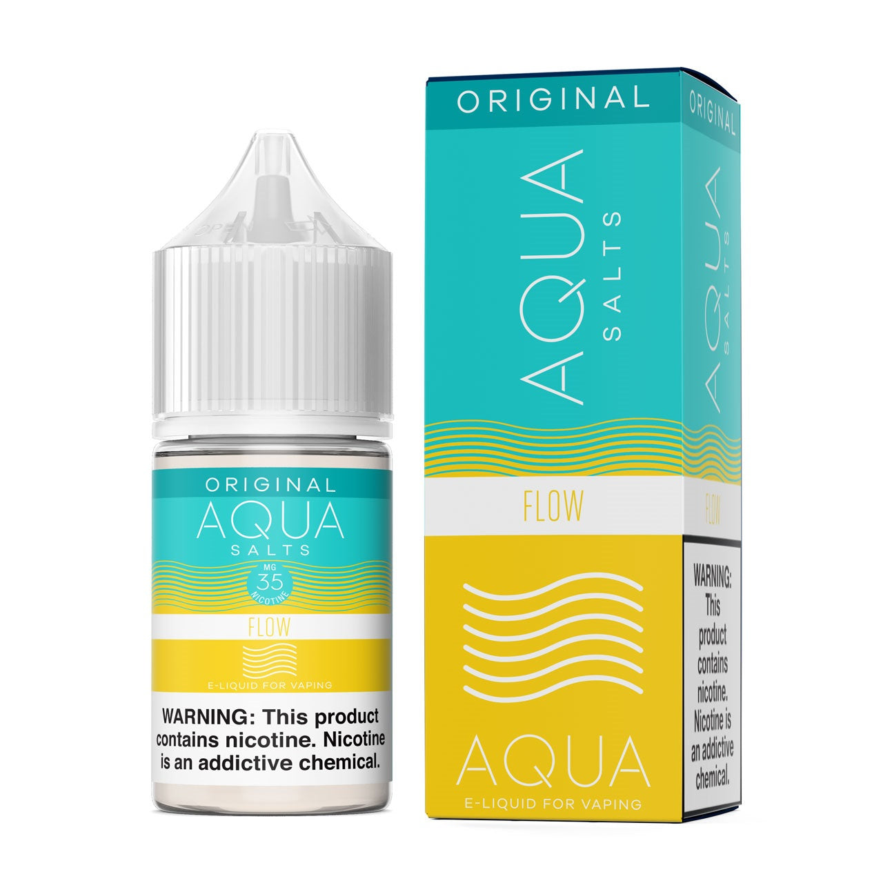 Aqua Salt Series E-Liquid | 30mL | (Salt Nic) | Flow with packaging