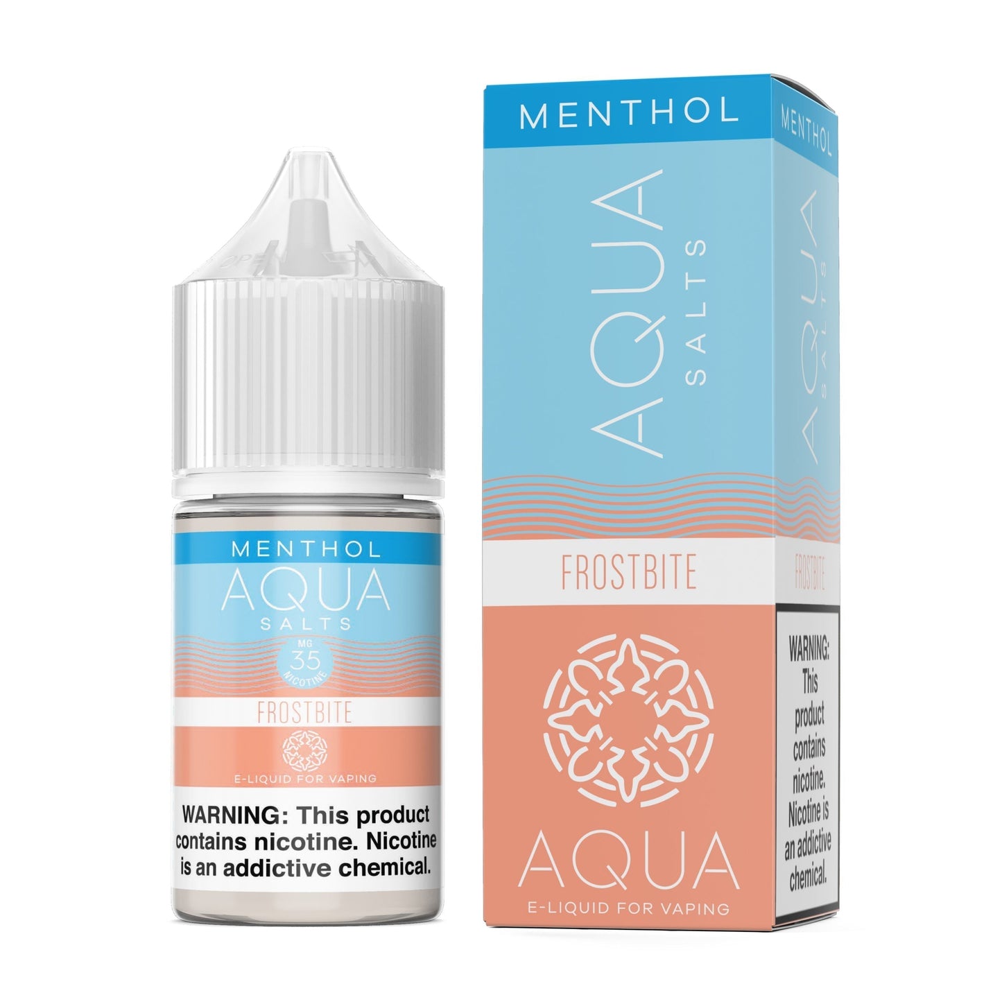 Aqua Salt Series E-Liquid | 30mL | (Salt Nic) | Frostbite Menthol with packaging