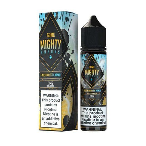 Mighty Vapors Series E-Liquid | 60mL | 3mg | Frozen Majestic Mango with packaging
