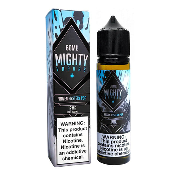 Mighty Vapors Series E-Liquid | 60mL | 12mg | Frozen Mystery Pop with packaging
