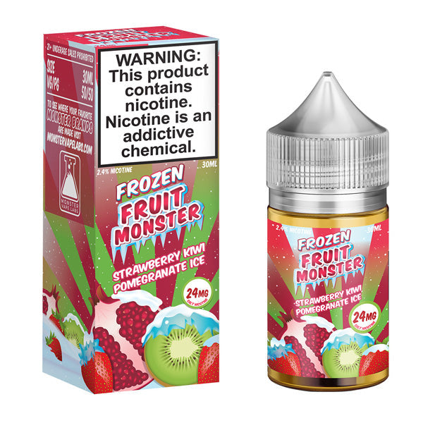 Jam Monster Salt Series E-Liquid | 30mL | 24mg | Frozen Strawberry Kiwi Pomegranate Ice with packaging