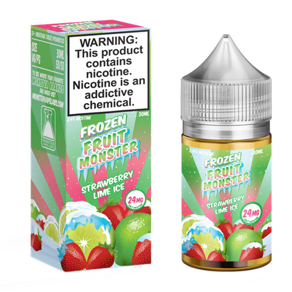 Jam Monster Salt Series E-Liquid | 30mL | 24mg | Frozen Strawberry Lime Ice with packaging