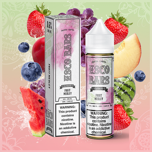 Esco Bars E-Liquid 60mL (Freebase) | Fruit Medley with packaging