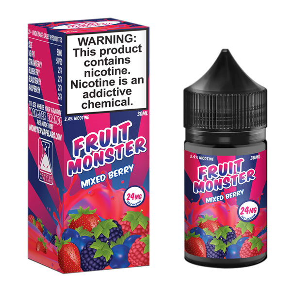 Jam Monster Salt Series E-Liquid | 30mL | 24mg | Fruit Mixed Berry with packaging