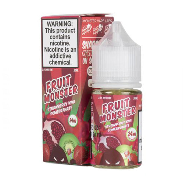 Jam Monster Salt Series E-Liquid | 30mL | 24mg | Fruit Strawberry Kiwi Pomegranate with packaging