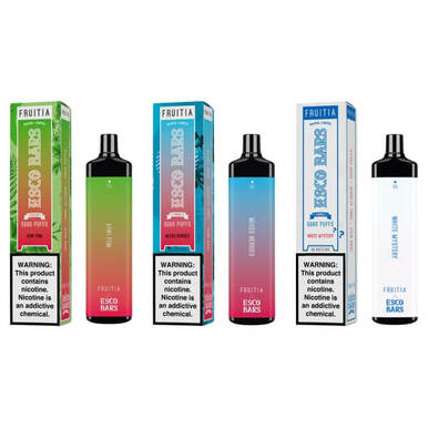 Fruitia Esco Bars Mesh Disposable 5000 Puffs 12mL 50mg | MOQ 10 | Group Photo with Packaging