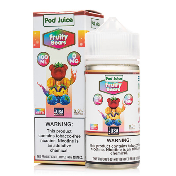Pod Juice TFN Hyde Series E-Liquid | 100mL | 0mg | (Freebase) | Fruity Bears with packaging