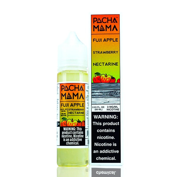 Pachamama TFN Series E-Liquid | 60mL | 3mg | Freebase | Fuji Apple Strawberry Nectarine with packaging