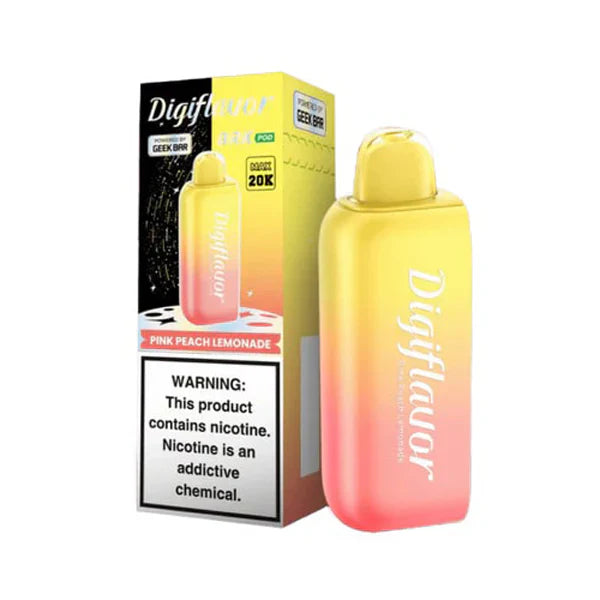 Geek Bar Digi Flavor BRK Pods | 20000 Puff | 12mL | 50mg | (Pod Only) | MOQ 5  | Pink Peach Lemonade with packaging